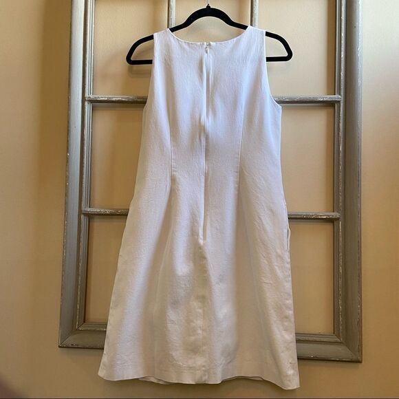 BROOKS Bothers-White Cotton Blend Lace Bottom Detail Vacation Midi Dress - Picture 2 of 12